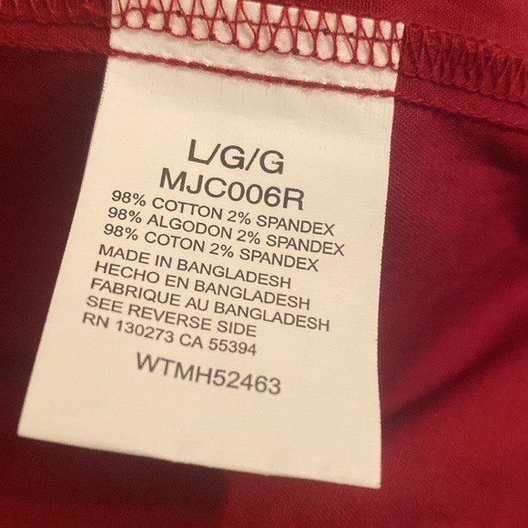 NWT Wrangler 20x Competition Advanced Comfort Button Down Burgundy Longsleeve L - Picture 9 of 9